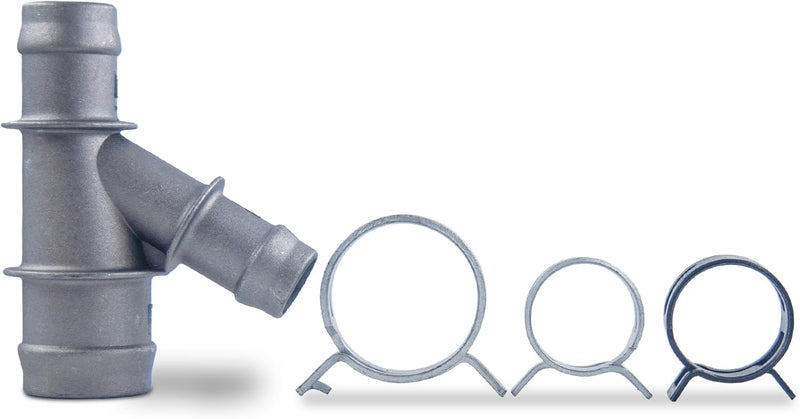 Sheisor Coolant Radiator Hose Y Connector, Coolant Hose Junction Compatible with Silverado Suburban Tahoe Avalanche Cheyenne Sierra Yukon Escalade (Upgrade Aluminum) - Image 1